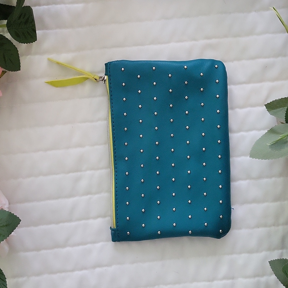 IPSY Blue, Green and Yellow 100th Glam Bag Empty Cosmetic Bag